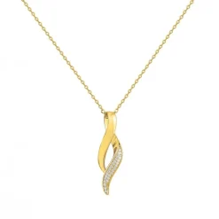 Collier femme empierré EDORA PLAQUE OR et oxydes