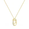 Collier femme entrelacé EDORA PLAQUE OR et oxydes