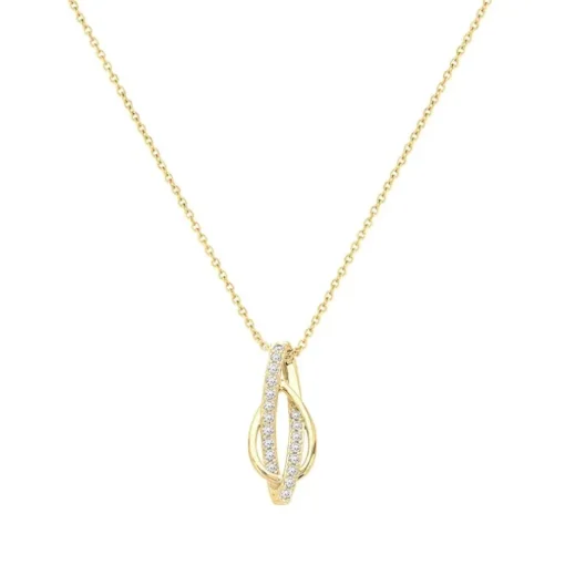 Collier femme entrelacé EDORA PLAQUE OR et oxydes
