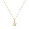 Collier Femme Etoile PLAQUE OR Jaune et Oxyde