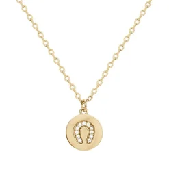 Collier femme fer à cheval EDORA PLAQUE OR et oxydes