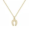 Collier femme fer à cheval EDORA PLAQUE OR et oxydes