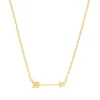 Collier femme flêche EDORA PLAQUE OR et oxyde