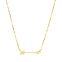 Collier femme flêche EDORA PLAQUE OR et oxyde