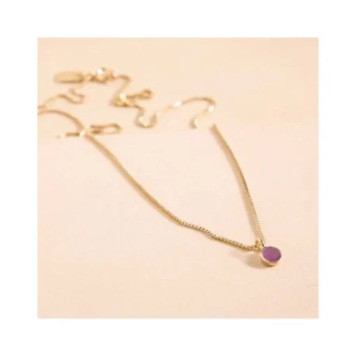 Collier Femme Flowers for Zoé Courmayeur Doré et Amethyste COURMAYEUR505TU
