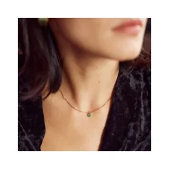 Collier Femme Flowers for Zoé Courmayeur Doré et Vert COURMAYEUR503TU