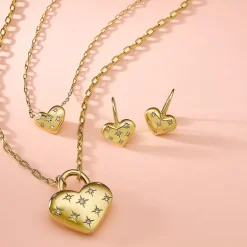 Collier Femme FOSSIL Cœurs Sadie All My Love Acier Doré JF04829710