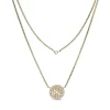 collier femme FOSSIL Duo Mosaic acier doré et oxydes