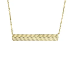 Collier Femme Fossil Harlow Linear Texture Acier Doré JF04533710