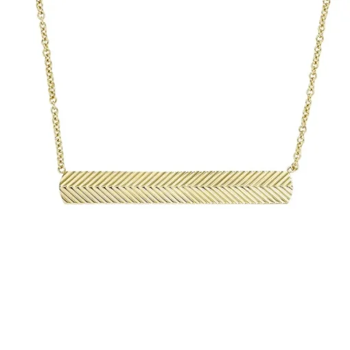 Collier Femme Fossil Harlow Linear Texture Acier Doré JF04533710