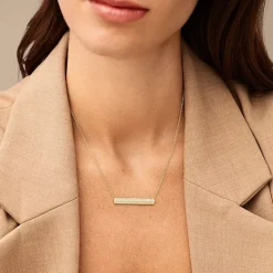Collier Femme Fossil Harlow Linear Texture Acier Doré JF04533710