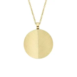 Collier Femme Fossil Harlow Linear Texture Acier Doré JF04534710