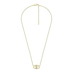 Collier Femme Fossil Heritage D-Link Acier doré et Brillants JF04582710