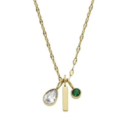 Collier Femme FOSSIL SADIE SEASONAL SPARKLE Acier Doré