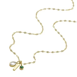 Collier Femme FOSSIL SADIE SEASONAL SPARKLE Acier Doré