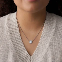 collier femme FOSSIL Val Mosaic acier argenté et oxydes