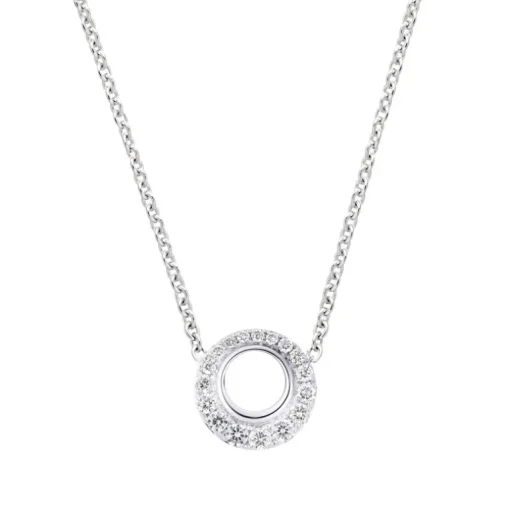 Collier Femme GAREL ENVOL Or Blanc 750/1000 Diamant 0,227 carat