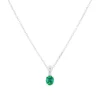 Collier Femme GAREL TARA Or Blanc 750/1000 Emeraude