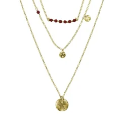 Collier Femme GO MADEMOISELLE TRIPLE TOUR Acier Doré