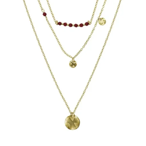 Collier Femme GO MADEMOISELLE TRIPLE TOUR Acier Doré