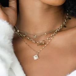 Collier Femme GO MADEMOISELLE Acier Doré 608446