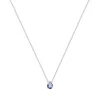 Collier Femme Goutte ARGENT 925/1000 et Spinelle Bleue