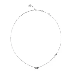 Collier femme Guess Bijoux Infini Acier Argenté et Strass JUBN03264JWRH