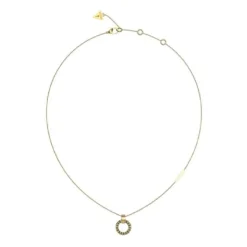 Collier femme Guess Bijoux CIRCLE LIGHTS Acier Doré et Strass JUBN03159JWYG