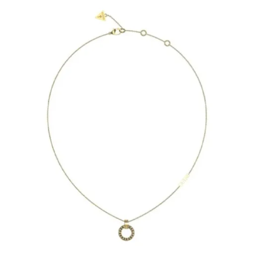 Collier femme Guess Bijoux CIRCLE LIGHTS Acier Doré et Strass JUBN03159JWYG