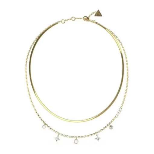 Collier femme Guess Bijoux PERFECT LIAISON Acier Doré et strass JUBN03067JWYGWH