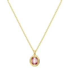 Collier Femme Imber Swarovski Métal Doré et Cristal Rose 5682531