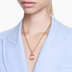 Collier Femme Imber Swarovski Métal Doré et Cristal Rose 5682531