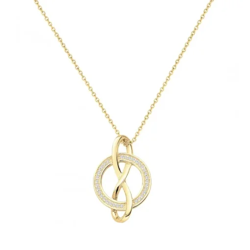 Collier femme infini EDORA PLAQUE OR et oxydes
