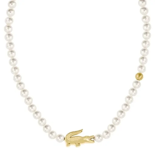 Collier Femme LACOSTE Acier Doré et Perles 2040429