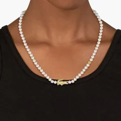 Collier Femme LACOSTE Acier Doré et Perles 2040429