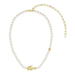 Collier Femme LACOSTE Acier Doré et Perles 2040429