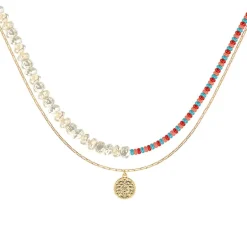 Collier Femme LES CADETTES PERLA Laiton Doré