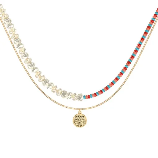 Collier Femme LES CADETTES PERLA Laiton Doré
