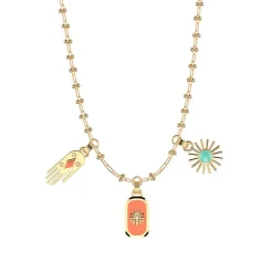 Collier Femme LES CADETTES FELICIDAD Laiton Doré