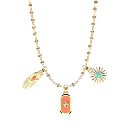 Collier Femme LES CADETTES FELICIDAD Laiton Doré