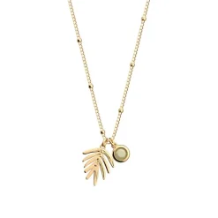 Collier Femme LES CADETTES CROISETTE Laiton Doré Aventurine