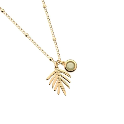 Collier Femme LES CADETTES CROISETTE Laiton Doré Aventurine