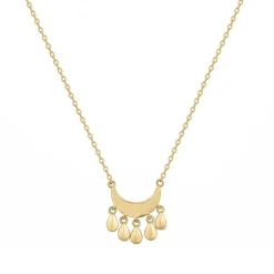Collier Femme Lune PLAQUE OR Jaune
