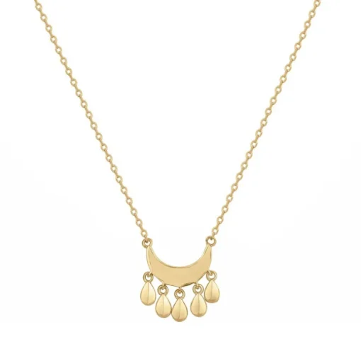 Collier Femme Lune PLAQUE OR Jaune
