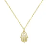 Collier femme main de fatma EDORA PLAQUE OR et oxydes