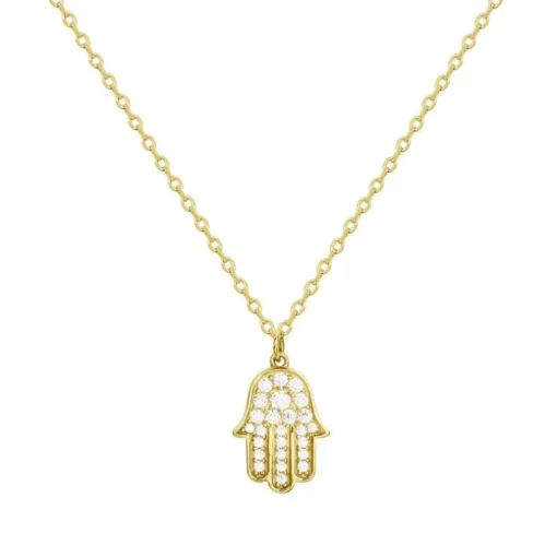 Collier femme main de fatma EDORA PLAQUE OR et oxydes