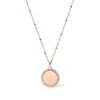 collier femme médaillon FOSSIL Lane acier oré rose
