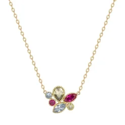 Collier Femme Multi Couleurs EDORA PLAQUE OR et Oxydes EDO66700071