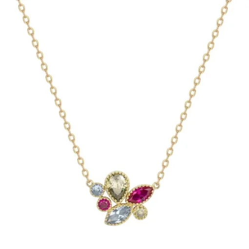 Collier Femme Multi Couleurs EDORA PLAQUE OR et Oxydes EDO66700071