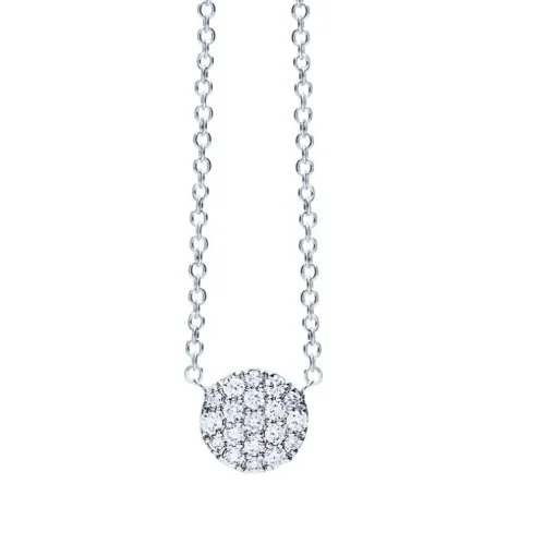 Collier Femme One More Eolo OR Blanc 750/1000 avec Diamants
